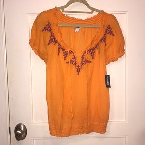 NWT Old Navy 100% cotton gauzy peasant blouse